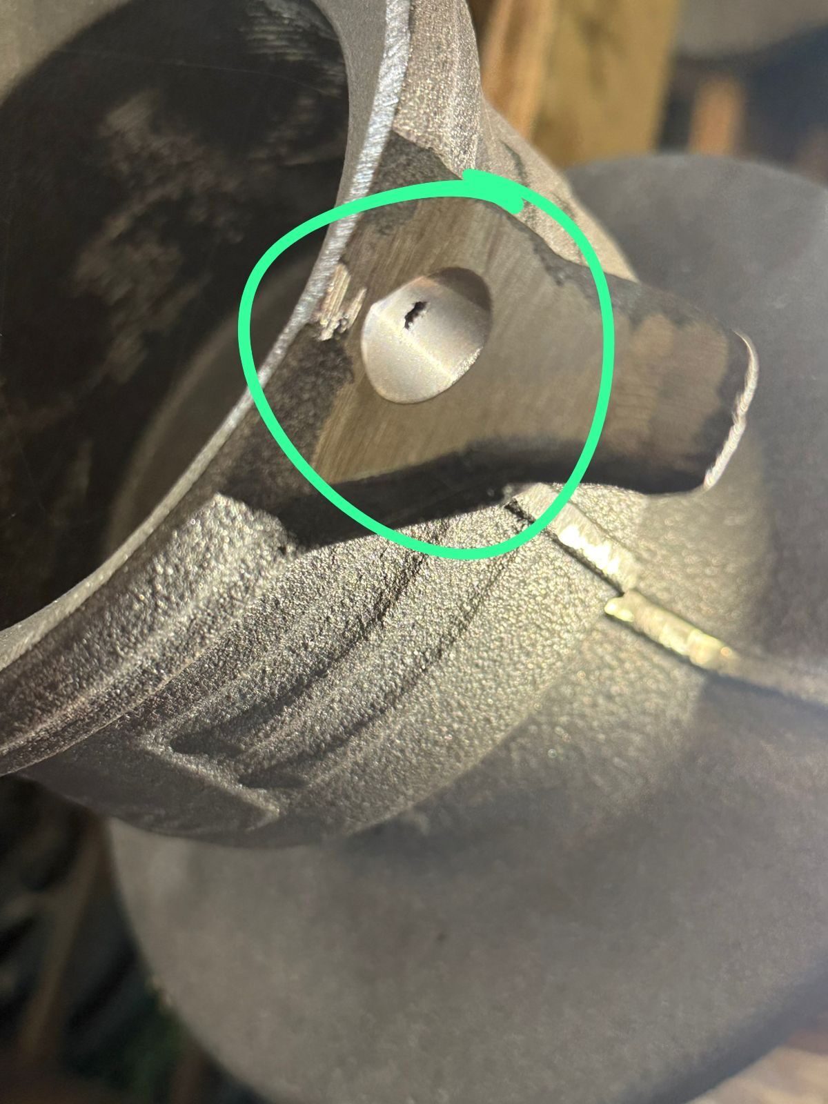 Finished flange casting after pattern and gating correction, Sigma Malleable trial
